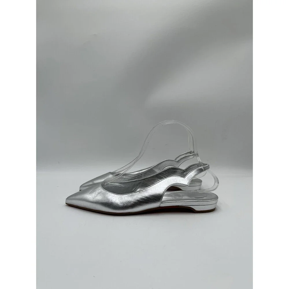 Christian Louboutin Hot Chickita sling metallic scallop flat shoes sandals 35.5 - Picture 3 of 7